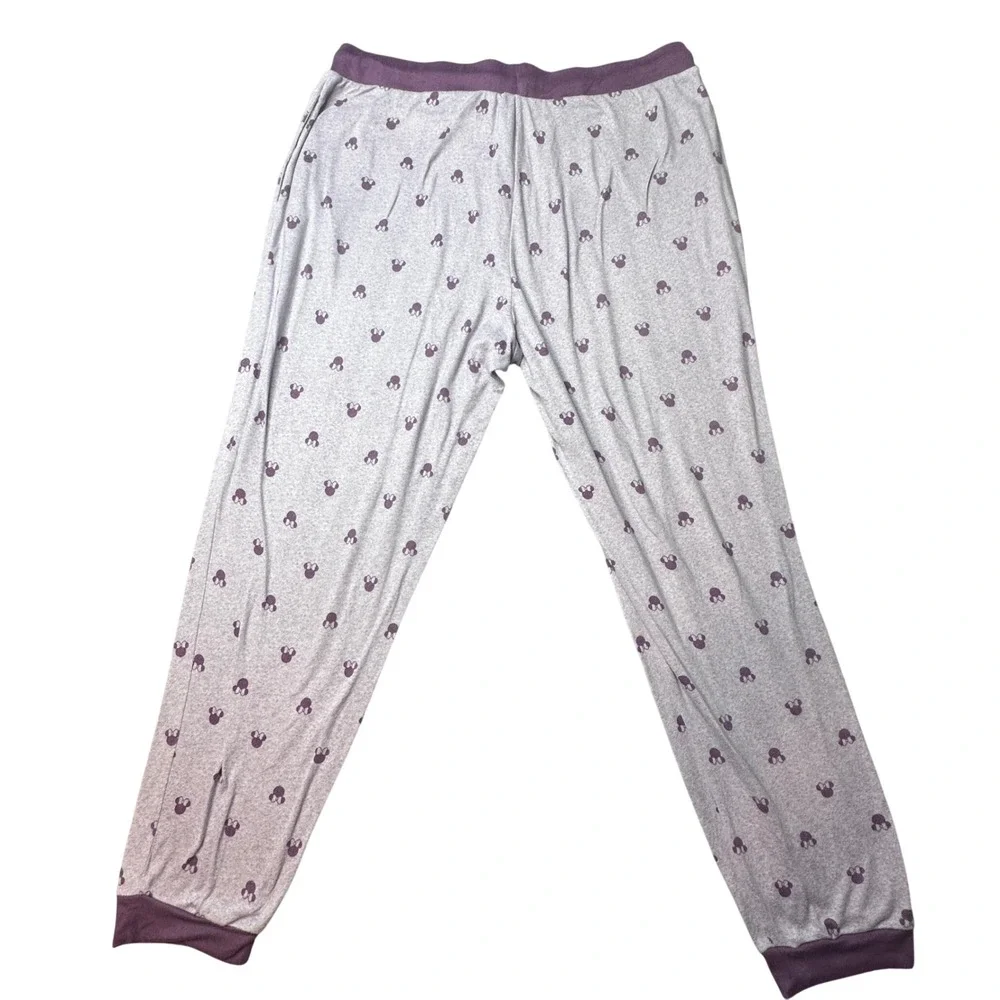 Disney Pajama Pants Womens XL Purple Minnie Mouse Jogger Sleepwear 1425605PA1-R - Picture 2 of 10